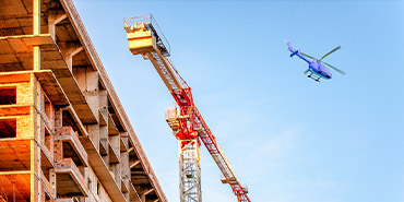 Syracuse Helicopter Lift in City